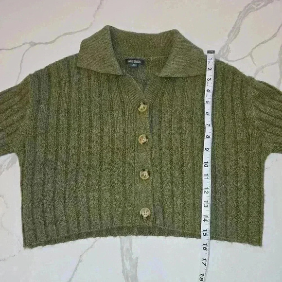 Wild Fable Womens V-Neck Button Down Cardigan Forest Green Size XS - Picture 6 of 8